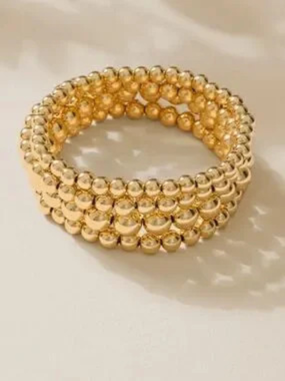 Gold Beaded Stack Bracelets (7784)